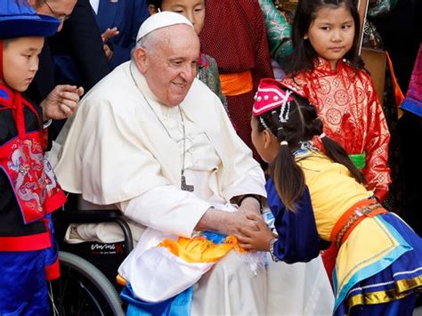 holy see capital|Pope Francis arrives on his first visit to Mongolia .